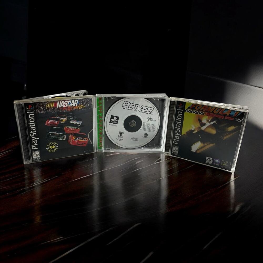 PlayStation 1 PS1 Formula 1 Driver Nascar Racing Video Game‎ Retro Bundle Lot 3